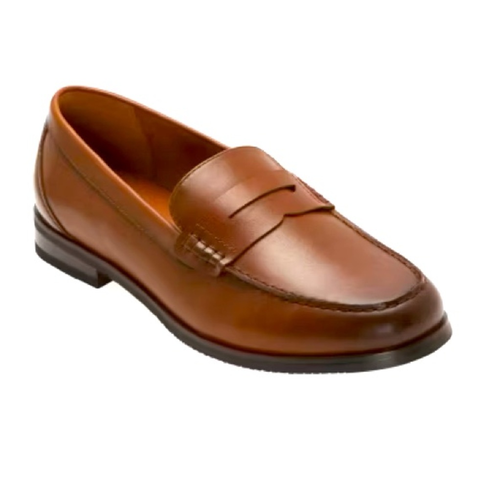 NIB Stafford Leather Loafers - Cognac - Size 10.5